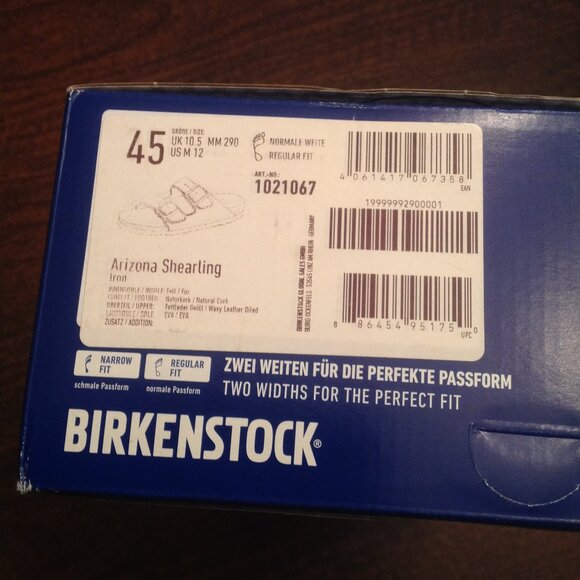 Birkenstock Men's Regular Fit Arizona Shearling Sandals-USA size 12M- New in Box - Picture 3 of 5